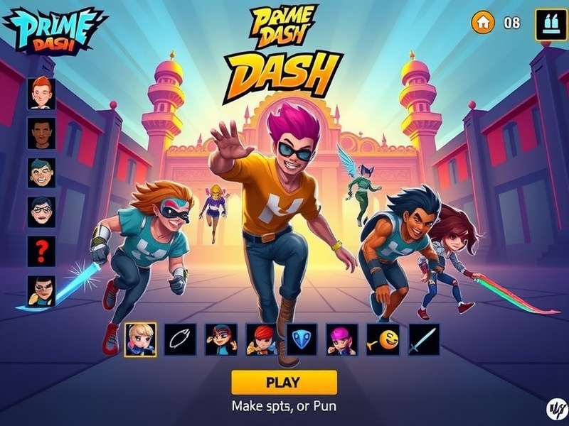 Prime Dash gameplay screenshot showing vibrant colors and action