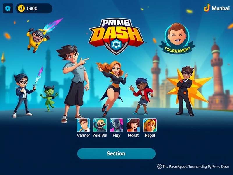 Prime Dash character selection screen showing diverse avatars